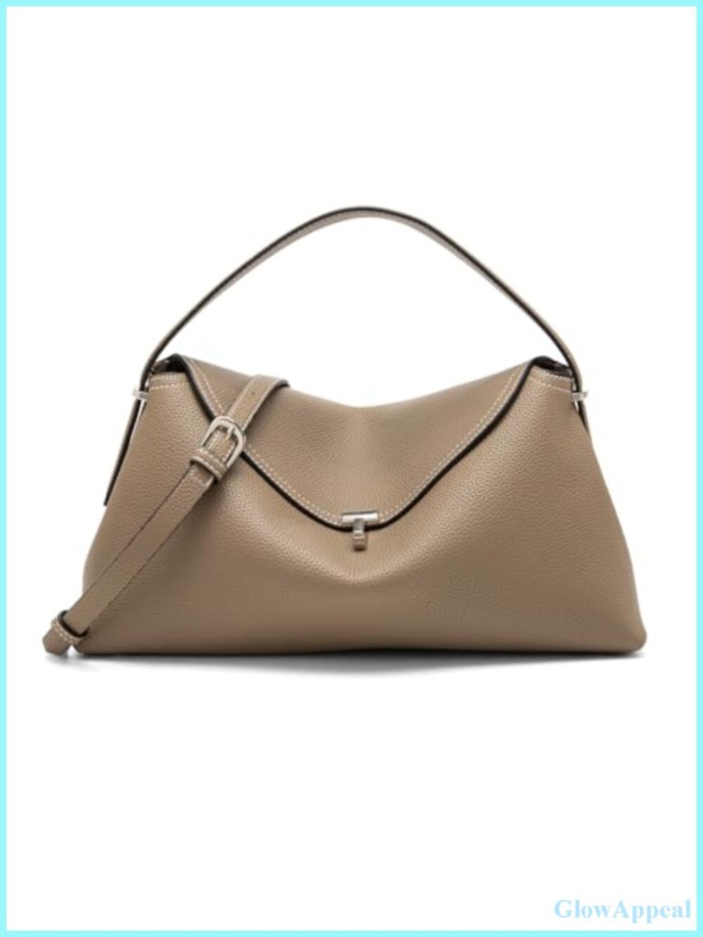 NGGU Textured Leather Crossbody Bag with Multiple Compartments & Adjustable